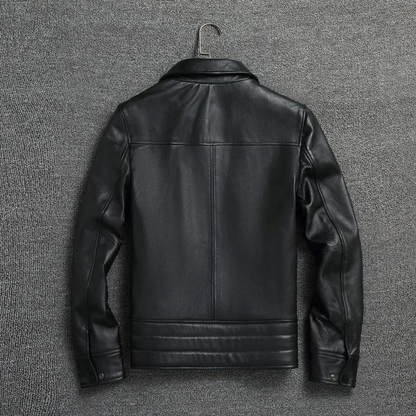men's leather & faux spring 2022 autumn real coat men casual slim clothes streetwear genuine cow jacket fit moto biker coats b264, Black
men's leather & faux spring 2022 autumn real coat men casual slim clothes streetwear genuine cow jacket fit moto biker coats b264, Black