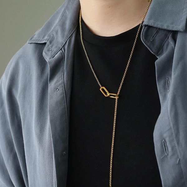 titanium steel simple geometric necklace square long couple adjustable length men's and women's fashion matching gifts chains, Silver
titanium steel simple geometric necklace square long couple adjustable length men's and women's fashion matching gifts chains, Silver