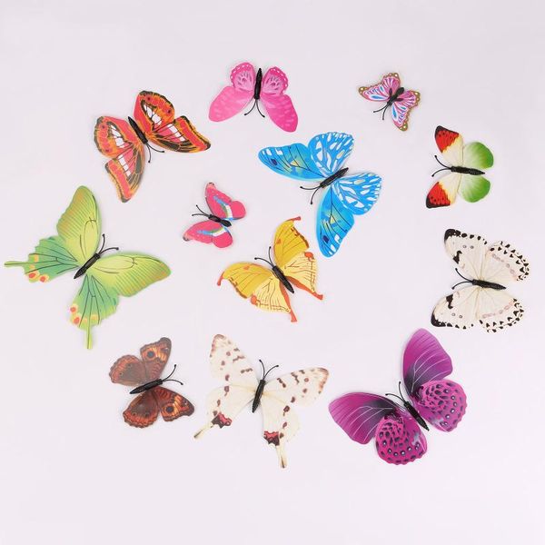 12pcs/set multicolor double layer 3d butterfly wall sticker magnet art design decal home decor room decorations 11 color stickers
12pcs/set multicolor double layer 3d butterfly wall sticker magnet art design decal home decor room decorations 11 color stickers