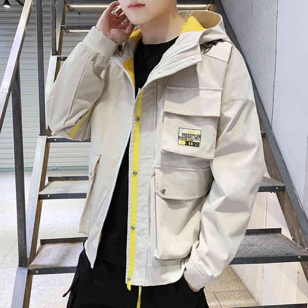 men's jackets korea style cargo loose coat versatile autumn clothes hip hop windbreaker casual coats 9wg9, Black;brown
men's jackets korea style cargo loose coat versatile autumn clothes hip hop windbreaker casual coats 9wg9, Black;brown