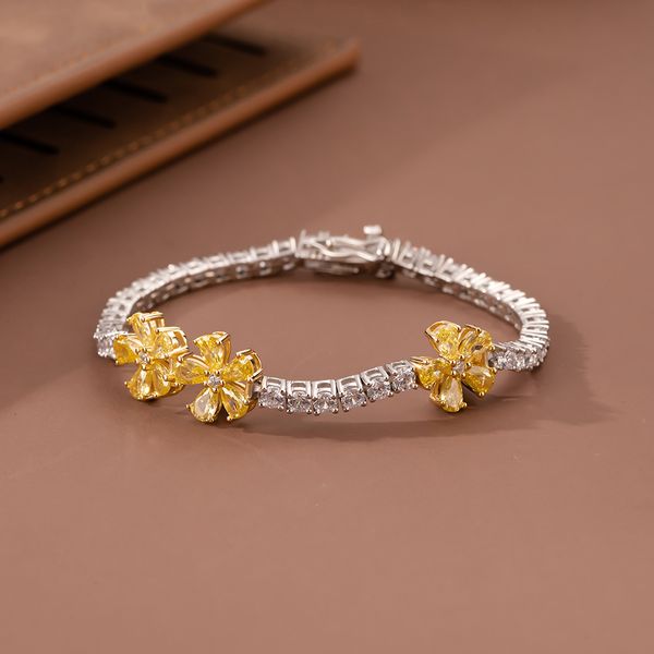 solid silver 15-18cm tennis bracelet 2 tone white/yellow flower jewelry gift pave setting 3mm zircon real 925 fine jewellery, Golden;silver
solid silver 15-18cm tennis bracelet 2 tone white/yellow flower jewelry gift pave setting 3mm zircon real 925 fine jewellery, Golden;silver