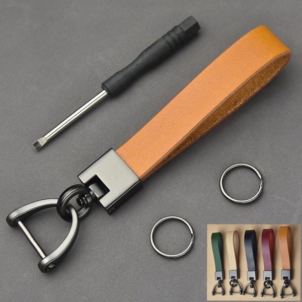keychains vintage leather car keychain 5colors frosted layer cowhide spring ring key pendant men's small gift, Silver
keychains vintage leather car keychain 5colors frosted layer cowhide spring ring key pendant men's small gift, Silver