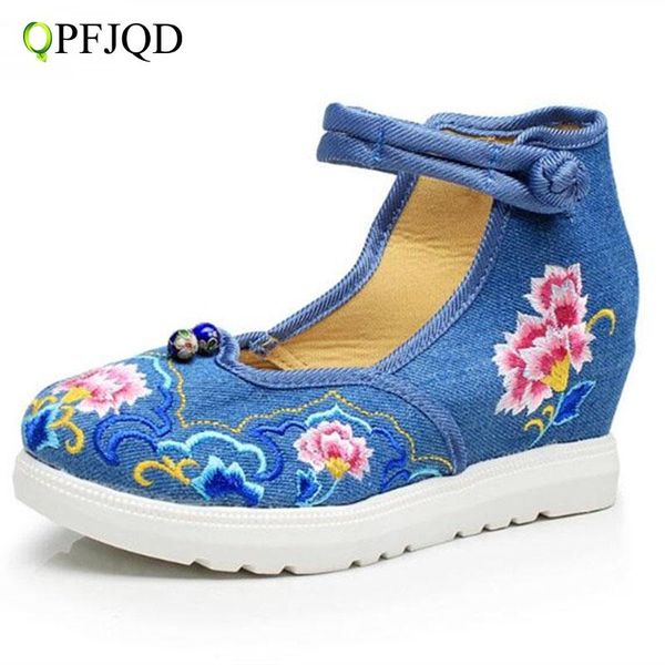 chinese style wedge mary janes inside increased floral embroidery pumps canvas cloth shoes woman hollow dance plus size dress, Black
chinese style wedge mary janes inside increased floral embroidery pumps canvas cloth shoes woman hollow dance plus size dress, Black