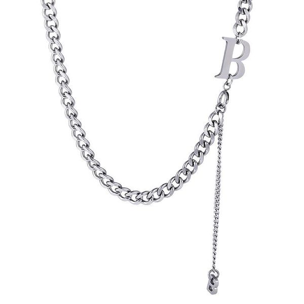chains trend ins style fashion personality stainless steel letter b pendant necklace hip hop temperament girls clavicle chain, Silver
chains trend ins style fashion personality stainless steel letter b pendant necklace hip hop temperament girls clavicle chain, Silver