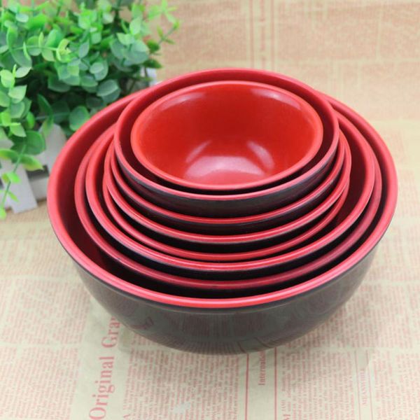 pcs 1050ml imitation porcelain soup bowl anti-fall rice red black double color noodles - d5008 (19x9cm) bowls
pcs 1050ml imitation porcelain soup bowl anti-fall rice red black double color noodles - d5008 (19x9cm) bowls