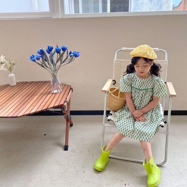 kid girl cotton dresses from 3 to 6 years baby cothing 2021 summer puff sleeve for fashion girls flower printed dress girl's, Red;yellow
kid girl cotton dresses from 3 to 6 years baby cothing 2021 summer puff sleeve for fashion girls flower printed dress girl's, Red;yellow