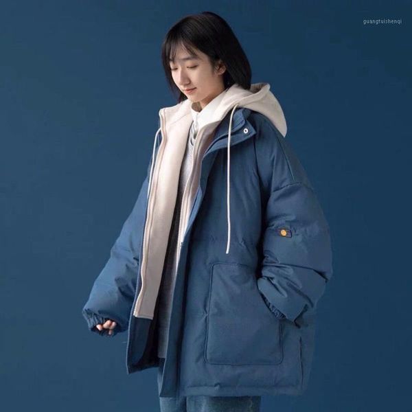 fake two pieces of cotton padded clothes for women 2021 relaxed harajuku style winter thickened bread women's down & parkas, Black
fake two pieces of cotton padded clothes for women 2021 relaxed harajuku style winter thickened bread women's down & parkas, Black