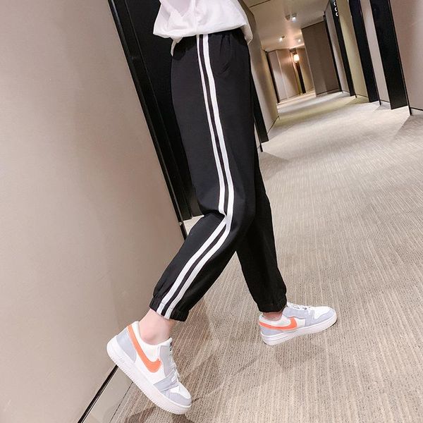 girls black trousers children's casual loose kids summer sports elastic waist white striped pants thin section shorts
girls black trousers children's casual loose kids summer sports elastic waist white striped pants thin section shorts