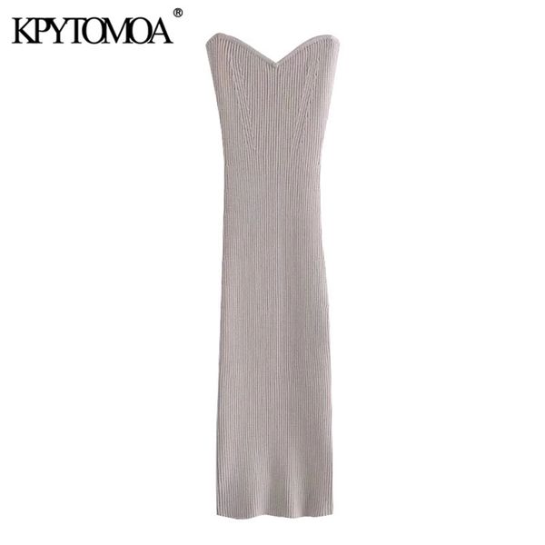 women chi fashion with exposed shoulders knitted midi dress sweetheart neck backless female dresses mujer 210420, Black;gray
women chi fashion with exposed shoulders knitted midi dress sweetheart neck backless female dresses mujer 210420, Black;gray