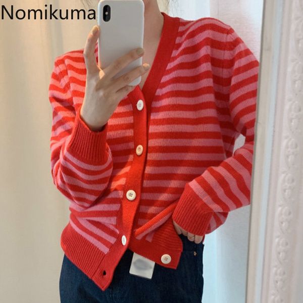 nomikuma korean red striped cardigan sweater causal long sleeve v-neck knitted coat autumn winter new knitwear jacket 6d288 210427, White
nomikuma korean red striped cardigan sweater causal long sleeve v-neck knitted coat autumn winter new knitwear jacket 6d288 210427, White