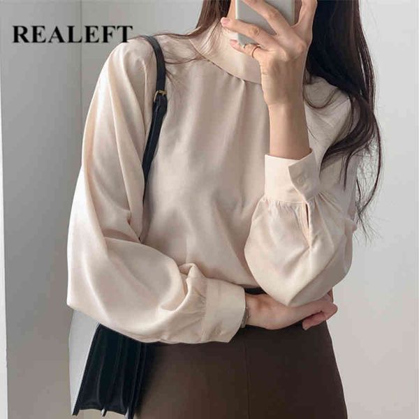elegant ol style women's blouse casual long sleeve turtleneck chic workwear shirts female spring summer 210428, White
elegant ol style women's blouse casual long sleeve turtleneck chic workwear shirts female spring summer 210428, White