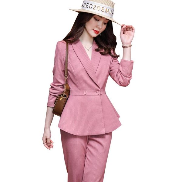 women's two piece pants elegant ladies black pink ruffle blazer pant suit formal women female jacket and trouser office work business w, White
women's two piece pants elegant ladies black pink ruffle blazer pant suit formal women female jacket and trouser office work business w, White