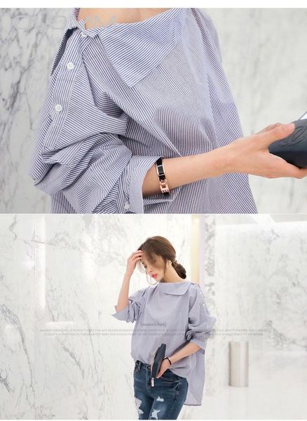 women's blouses & shirts summer 2021 fashion temperament simple cross-neck off-shoulder loose striped long-sleeved shirt for women, White
women's blouses & shirts summer 2021 fashion temperament simple cross-neck off-shoulder loose striped long-sleeved shirt for women, White