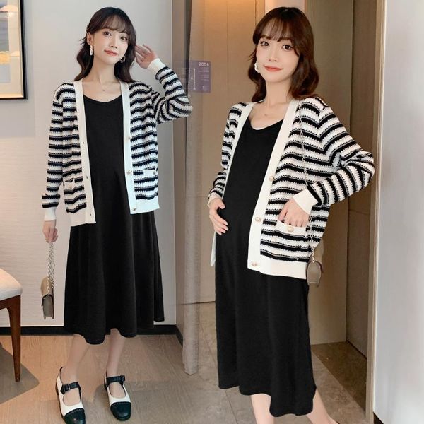 maternity dresses 285# autumn winter striped knitted cardigan vest nursing dress sets fashion loose suits clothes for pregnant women pregnan, White
maternity dresses 285# autumn winter striped knitted cardigan vest nursing dress sets fashion loose suits clothes for pregnant women pregnan, White