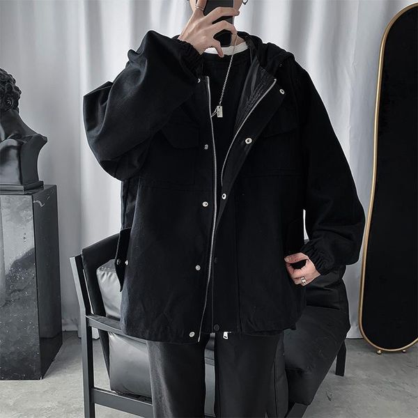men's jackets men harajuku coats functional wind tooling hooded jacket male korean version of the trend simple ins wild with nood, Black;brown
men's jackets men harajuku coats functional wind tooling hooded jacket male korean version of the trend simple ins wild with nood, Black;brown