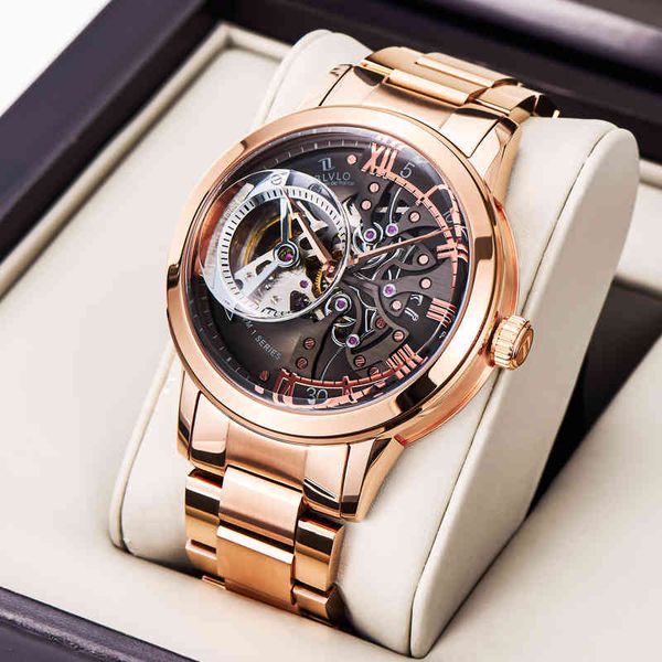 oblvlo new design skeleton watches rose gold automatic with sapphire crystal relogio masculino vm, Slivery;brown
oblvlo new design skeleton watches rose gold automatic with sapphire crystal relogio masculino vm, Slivery;brown