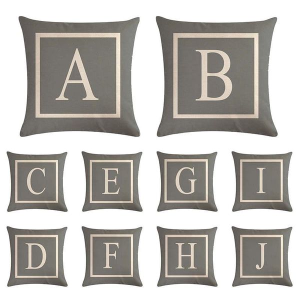 cushion/decorative pillow texture gray letter cushion cover 26 english letters linen chair office car home decoration case 45x45cm
cushion/decorative pillow texture gray letter cushion cover 26 english letters linen chair office car home decoration case 45x45cm