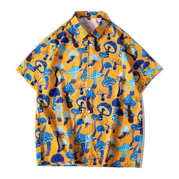 men's casual shirts 2021 summer short sleeved clothing european american large size printed male street wild lapel, White;black
men's casual shirts 2021 summer short sleeved clothing european american large size printed male street wild lapel, White;black