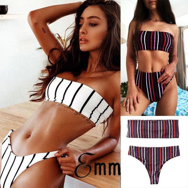 one-piece suits women high waist strapless two piece bikini set stripes swimwear beach swimsuit bathing
one-piece suits women high waist strapless two piece bikini set stripes swimwear beach swimsuit bathing
