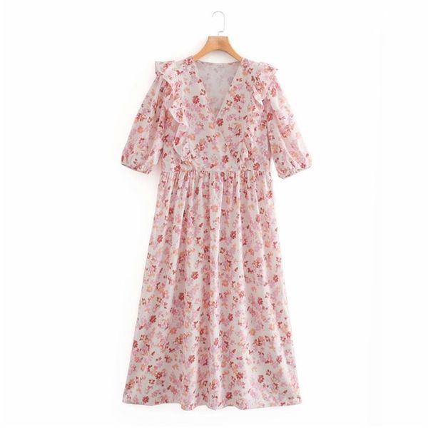 summer women vintage dress half sleeve floral print ruffles v-neck es female elegant street clothes vestidos 210513, Black;gray
summer women vintage dress half sleeve floral print ruffles v-neck es female elegant street clothes vestidos 210513, Black;gray