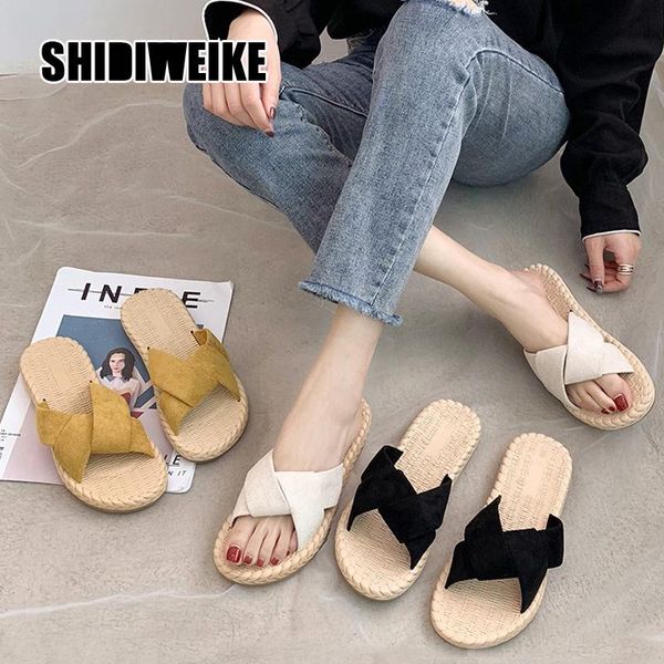 summer sandals and slippers women 2021 fashion casual flops suede flat bottom cross ladies women's shoes va929, Black
summer sandals and slippers women 2021 fashion casual flops suede flat bottom cross ladies women's shoes va929, Black