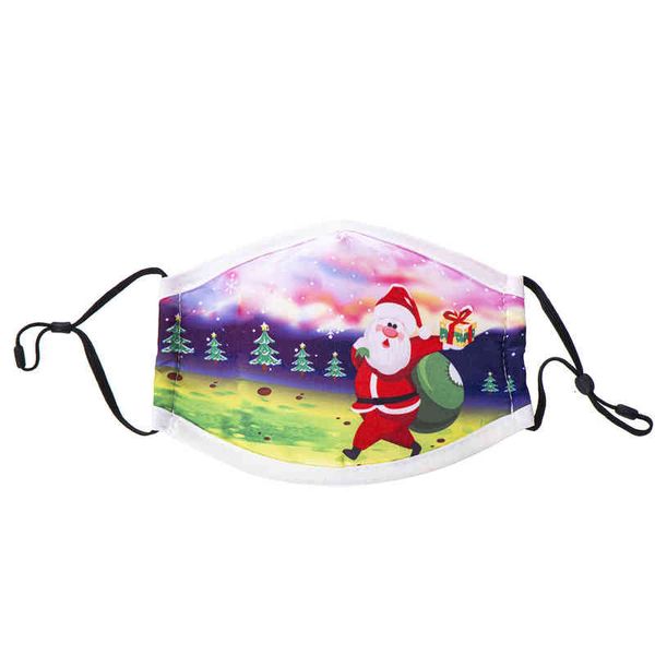 outdoor christmas printed saliva winter dust proof cartoon children's cotton face mask