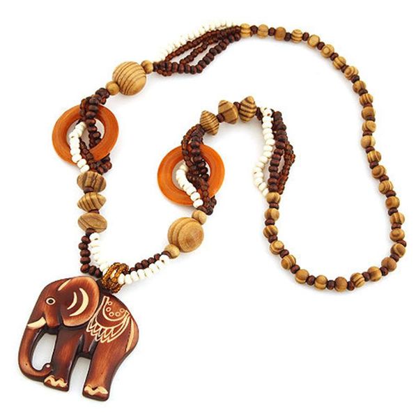 pendant necklaces women bohemian elephant/flower/geometric printed long necklace ethnic wooden beaded chain jumper summer beach maxi js94, Silver
pendant necklaces women bohemian elephant/flower/geometric printed long necklace ethnic wooden beaded chain jumper summer beach maxi js94, Silver
