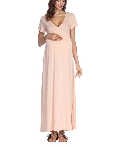 kyle keith womens long short sleeve v-neck maternity summer flowy gown maxi dress robe grossesse dresses, White
kyle keith womens long short sleeve v-neck maternity summer flowy gown maxi dress robe grossesse dresses, White