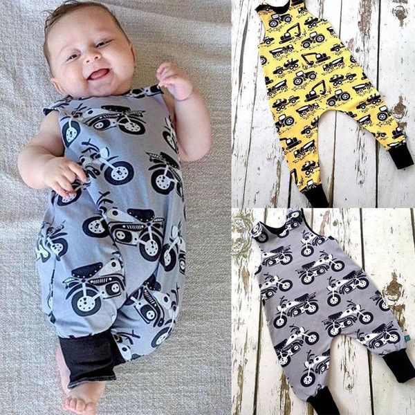 born baby boy fashion printing jumpsuit clothes outfit summer jumpsuits, Blue