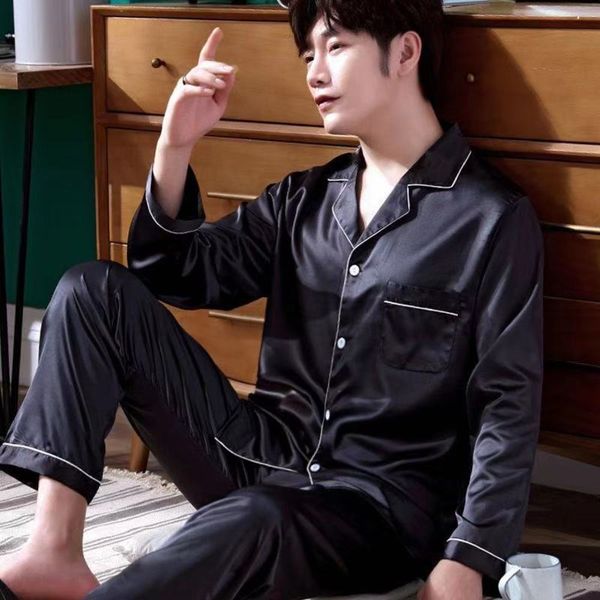 ice men's pages spring pajamas sets long mouwen + broek turn-down kraag losse casual 2-piece/set plus size, Black;brown
ice men's pages spring pajamas sets long mouwen + broek turn-down kraag losse casual 2-piece/set plus size, Black;brown