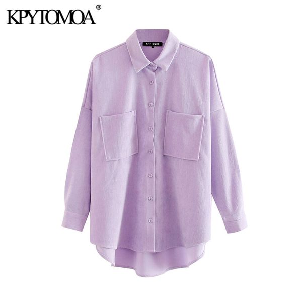 kpytomoa women 2021 fashion pockets oversized corduroy shirts vintage long sleeve asymmetric loose female blouses chic, White
kpytomoa women 2021 fashion pockets oversized corduroy shirts vintage long sleeve asymmetric loose female blouses chic, White