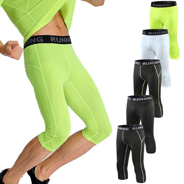 running pants men 3/4 sports compression leggings print tight cropped trousers five colors gym sweatpants training length, Black;blue
running pants men 3/4 sports compression leggings print tight cropped trousers five colors gym sweatpants training length, Black;blue