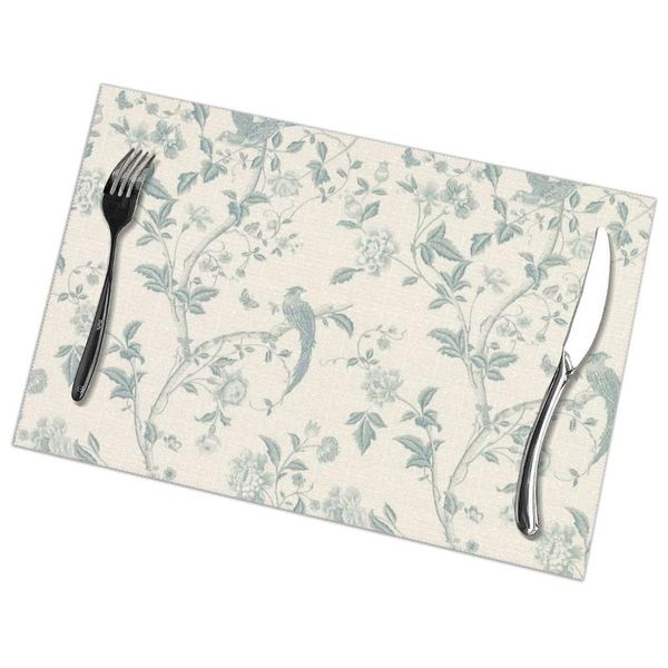 mats & pads 6 pcs placemat white duck egg blue pattern fabric table tableware kitchen tool
mats & pads 6 pcs placemat white duck egg blue pattern fabric table tableware kitchen tool