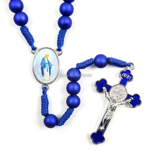 pendant necklaces dark blue rosary scrub acrylic beads match st benedict crucifix handmade woven, Silver
pendant necklaces dark blue rosary scrub acrylic beads match st benedict crucifix handmade woven, Silver