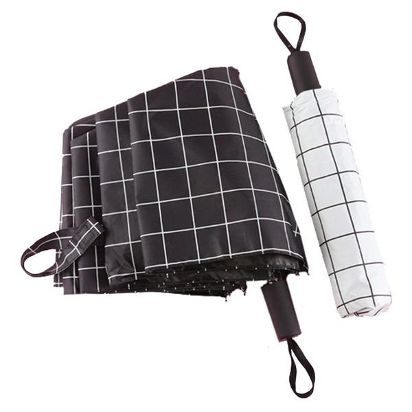 umbrellas grid fashion simple portable tri-fold umbrella uv protection waterproof rain tool shade clear
umbrellas grid fashion simple portable tri-fold umbrella uv protection waterproof rain tool shade clear
