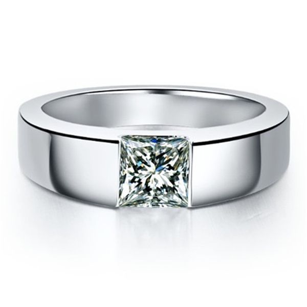 solid platinum pt950 ring square shape 1ct princess diamond males wedding ring men's engagement fine jewelry beauiful box, Golden;silver
solid platinum pt950 ring square shape 1ct princess diamond males wedding ring men's engagement fine jewelry beauiful box, Golden;silver