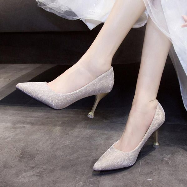 dress shoes plus size 34-41 women wedding high heels bling bridal silver woman pumps pointed toe zapatos mujer, Black
dress shoes plus size 34-41 women wedding high heels bling bridal silver woman pumps pointed toe zapatos mujer, Black