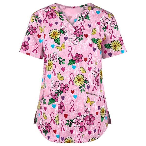 women v-neck print t-shirts short sleeve working uniform casual loose shirt summer ladies clothes women's t-shirt, White
women v-neck print t-shirts short sleeve working uniform casual loose shirt summer ladies clothes women's t-shirt, White