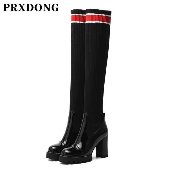boots women long 2021 autumn winter shoes patent leather thick high heels round toe black casual over the knee 42 
boots women long 2021 autumn winter shoes patent leather thick high heels round toe black casual over the knee 42