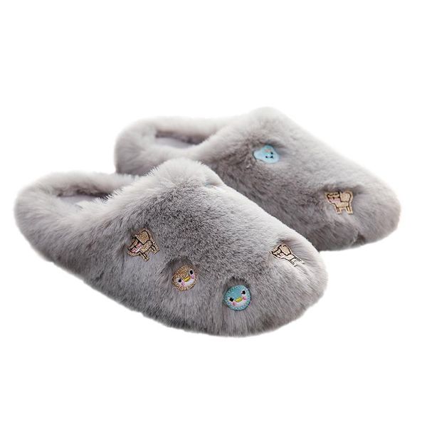 winter ladies plush cute decoration warm home slippers indoor thick rubber bottom fashion half-pack cotton, Black
winter ladies plush cute decoration warm home slippers indoor thick rubber bottom fashion half-pack cotton, Black