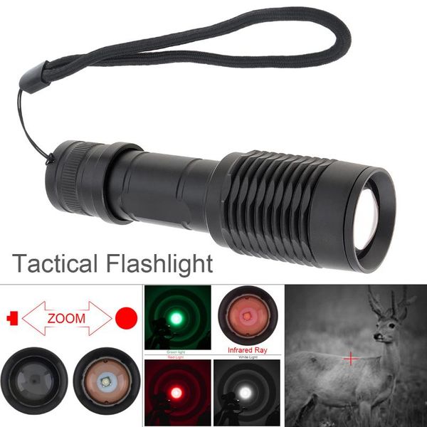 flashlights torches e7 4000 lumens white red green infrared light zoomable tactical led 850nm range radiation for hunt
flashlights torches e7 4000 lumens white red green infrared light zoomable tactical led 850nm range radiation for hunt
