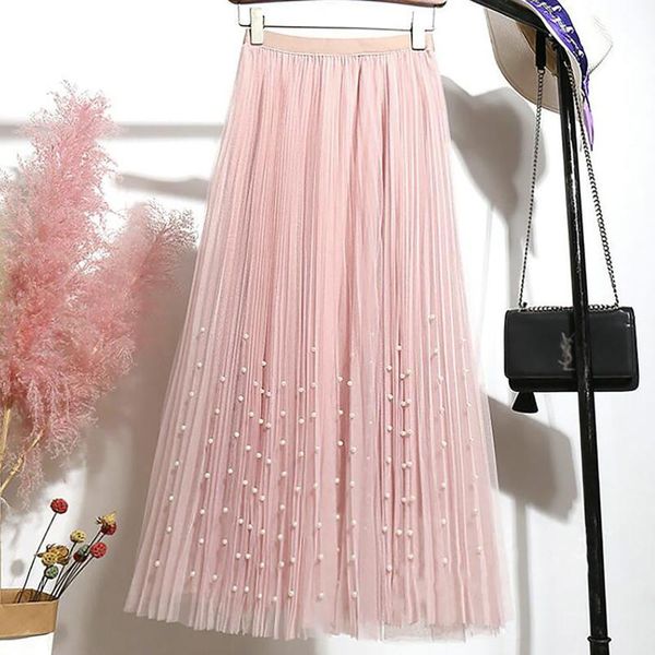 skirts women spring summer vintage tulle skirt elastic high waist long mesh tutu pleated female jupe longue gauze, Black
skirts women spring summer vintage tulle skirt elastic high waist long mesh tutu pleated female jupe longue gauze, Black