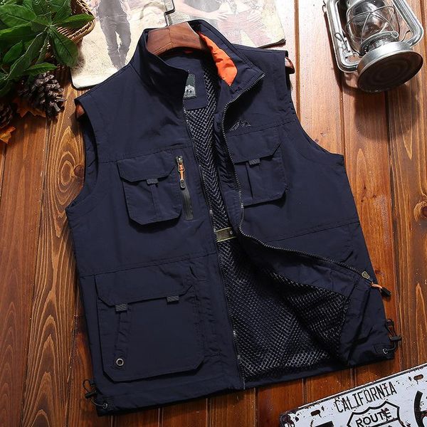men's vests spring and summer vest young middle-aged outdoor pography sports multi-pocket fishing, Black;white
men's vests spring and summer vest young middle-aged outdoor pography sports multi-pocket fishing, Black;white