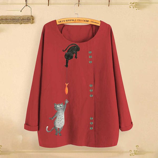 women's t-shirt women vintage t-shirts summer japan harajuku fishing cat cartoon printed cotton linen tee office lady casual pullover, White
women's t-shirt women vintage t-shirts summer japan harajuku fishing cat cartoon printed cotton linen tee office lady casual pullover, White