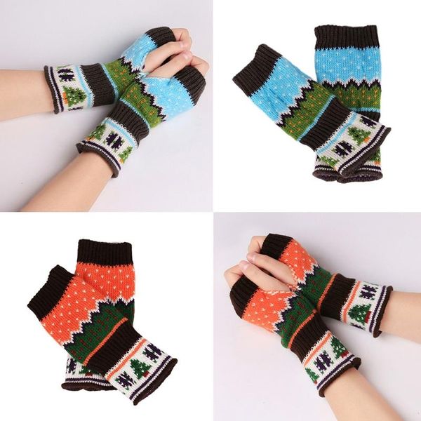 five fingers gloves 50le winter knitted fingerless christmas tree jacquard thumbhole arm warmers, Blue;gray
five fingers gloves 50le winter knitted fingerless christmas tree jacquard thumbhole arm warmers, Blue;gray