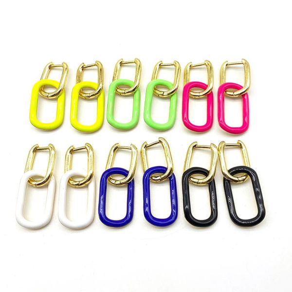 dangle & chandelier wholesale brass colorful enamel huggie hoop earrings, Silver
dangle & chandelier wholesale brass colorful enamel huggie hoop earrings, Silver