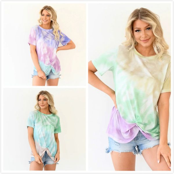 women's t-shirt kink bottom shirt tie dyed gradient color matching round neck loose short sleeve housewear yl2f, White
women's t-shirt kink bottom shirt tie dyed gradient color matching round neck loose short sleeve housewear yl2f, White