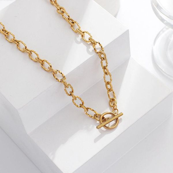 chains vintage simple stainless steel necklaces for women gold twisted circle thick chain toggle ot buckle necklace minimalist jewelry, Silver
chains vintage simple stainless steel necklaces for women gold twisted circle thick chain toggle ot buckle necklace minimalist jewelry, Silver