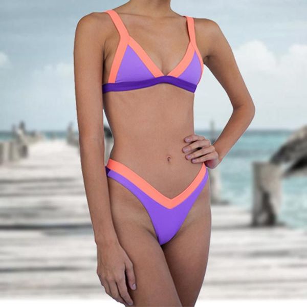 2021 new color contrast swimsuit back slim splicing bikini split, White;black
2021 new color contrast swimsuit back slim splicing bikini split, White;black