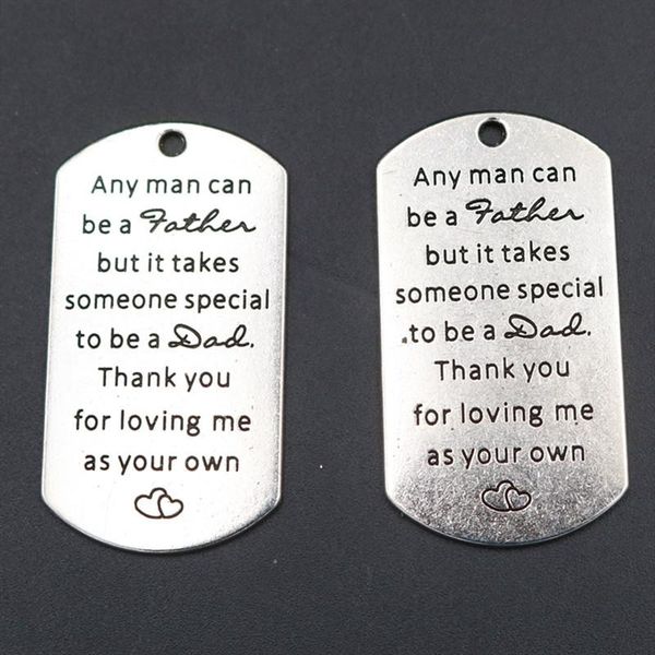 pendants 2pcs any man can be a father but it takes someone special to dad thank you for loveing me as your own charm alloy, Black
pendants 2pcs any man can be a father but it takes someone special to dad thank you for loveing me as your own charm alloy, Black